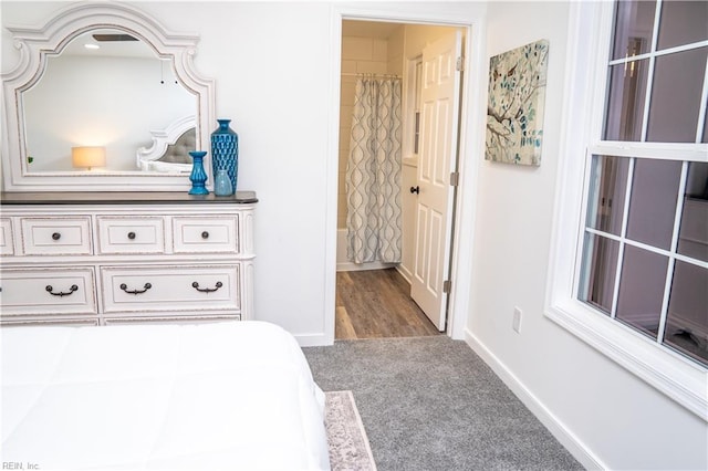 bedroom with carpet floors