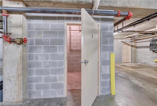 interior space with concrete flooring