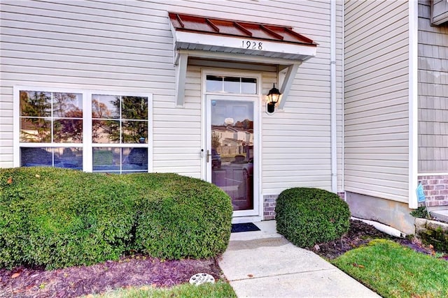 view of doorway to property