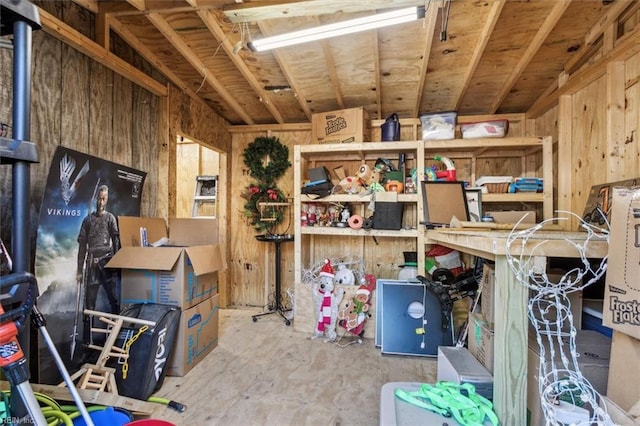 view of storage room