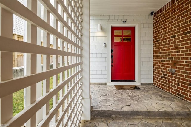 view of doorway to property