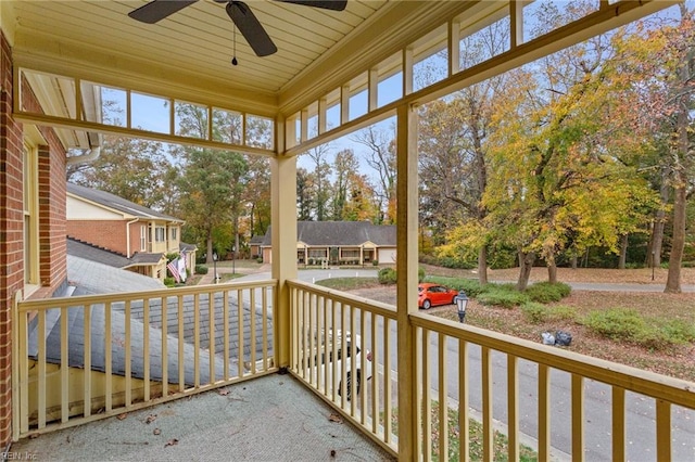 unfurnished sunroom featuring wood ceiling