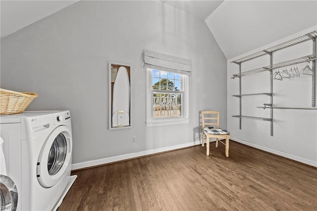 washroom featuring hardwood / wood-style floors