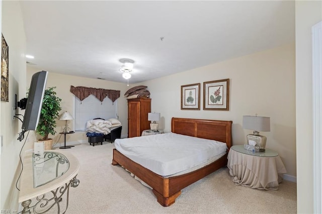 view of carpeted bedroom