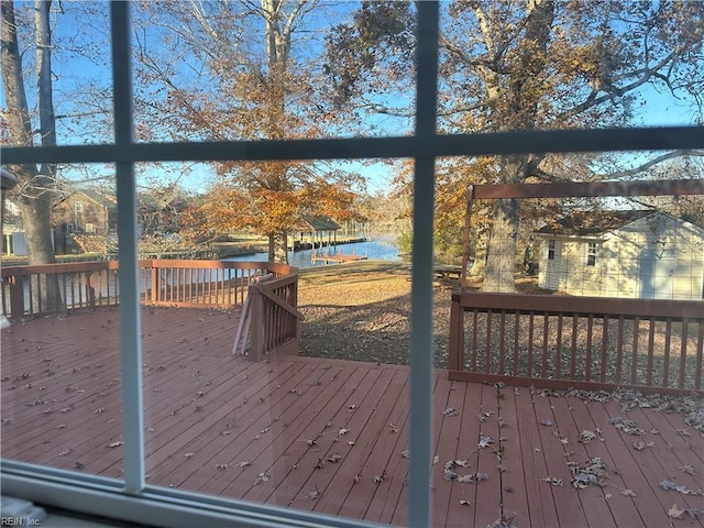 129 Arapahoe Trl, Hertford, NC 27944 - wooden deck with a water view