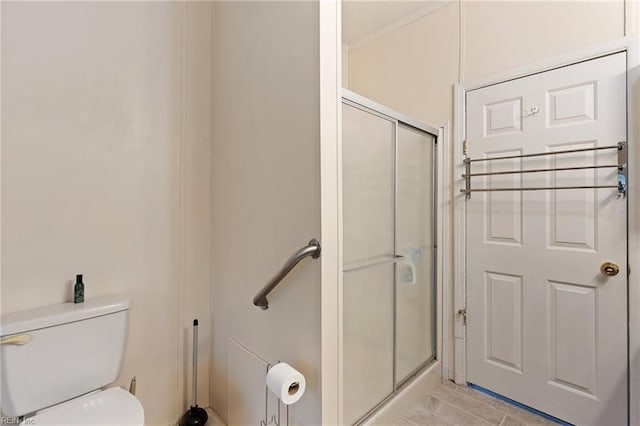 129 Arapahoe Trl, Hertford, NC 27944 - full bathroom featuring a shower stall and toilet