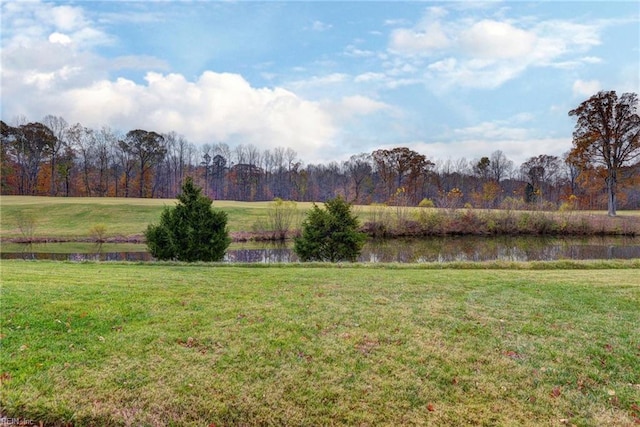 view of yard with a rural view