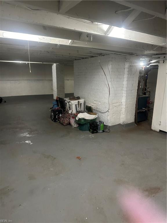 view of basement