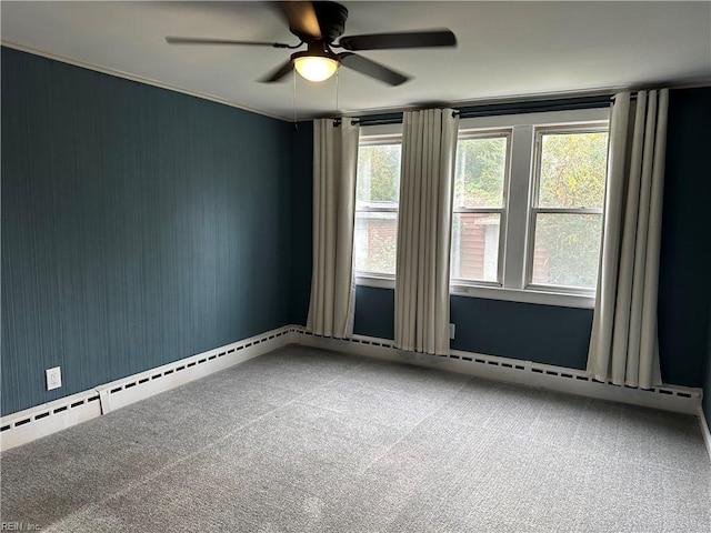 1049 Brandon Ave, Norfolk, VA 23507 - spare room with carpet floors and a ceiling fan