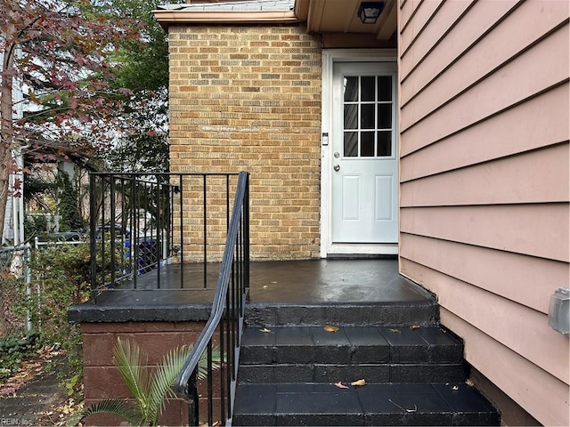 1049 Brandon Ave, Norfolk, VA 23507 - view of exterior entry featuring brick siding