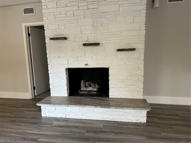1049 Brandon Ave, Norfolk, VA 23507 - detailed view of wood finished floors and a fireplace