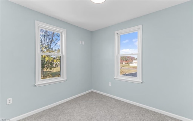 spare room with carpet floors