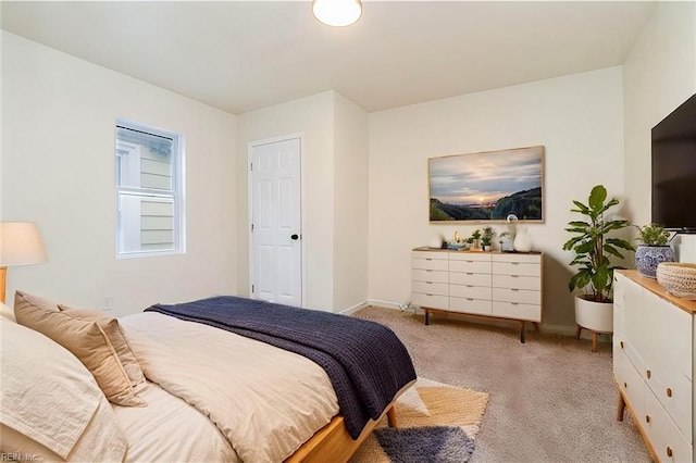 view of carpeted bedroom