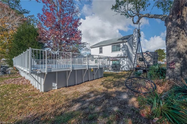 exterior space with a wooden deck