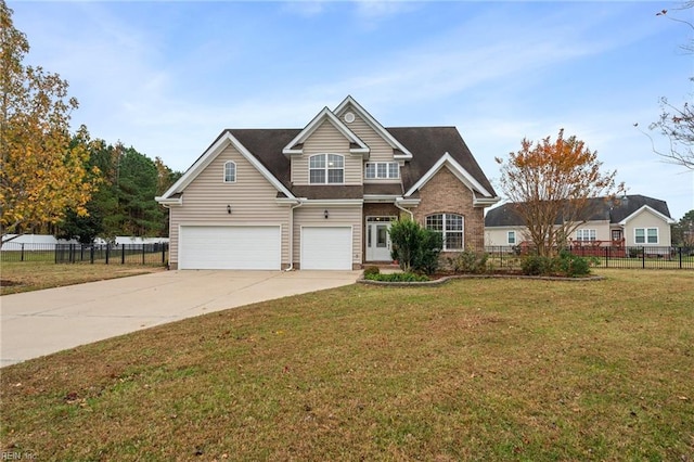 view of front of home with a front yard