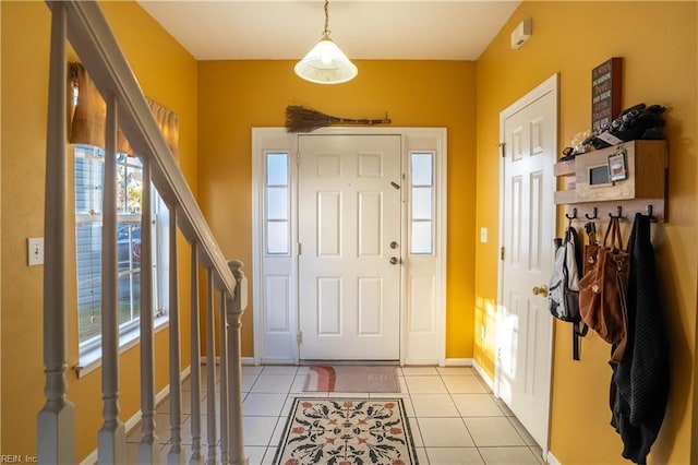 view of tiled entryway