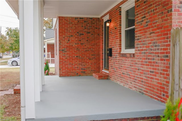 view of patio with a porch