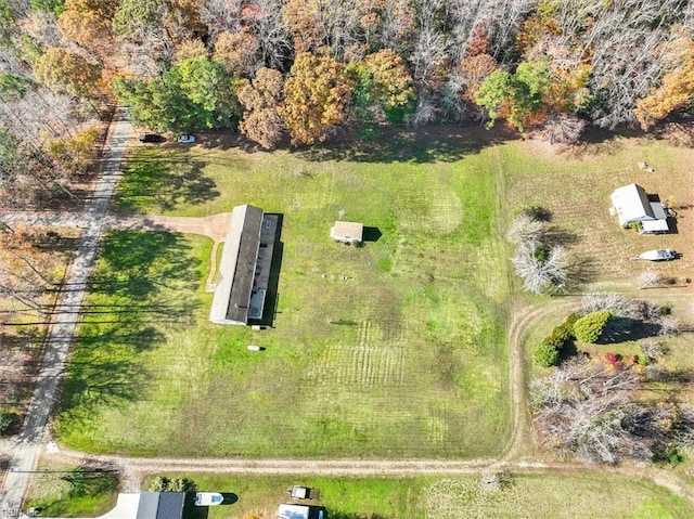 aerial view featuring a rural view