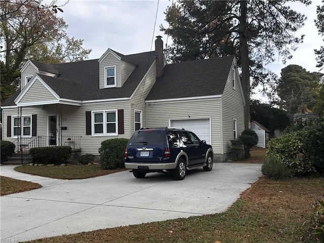 view of front facade with a garage