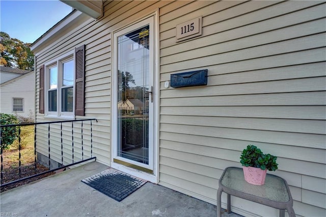 view of doorway to property