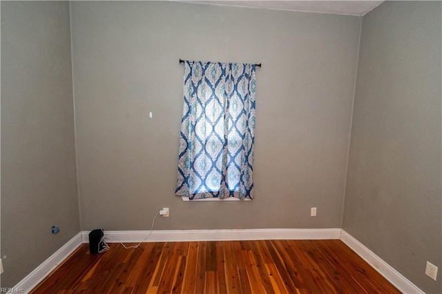 unfurnished room with wood-type flooring