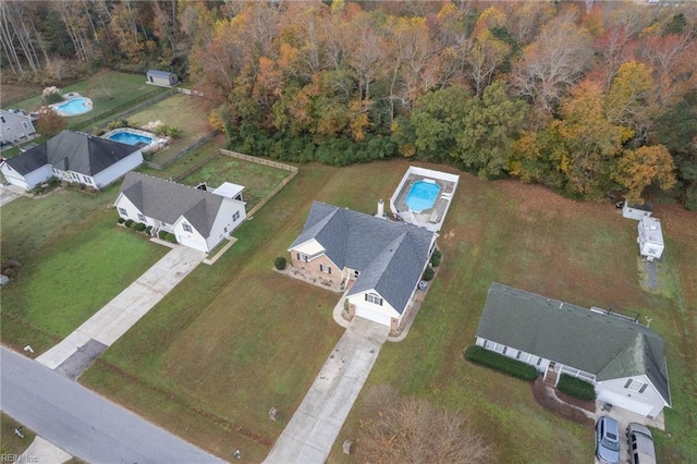 birds eye view of property