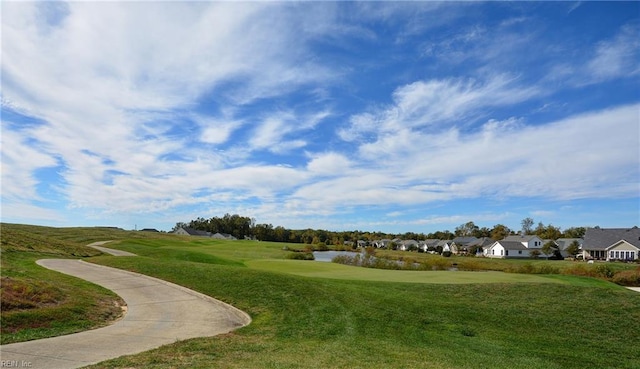 view of community with a lawn