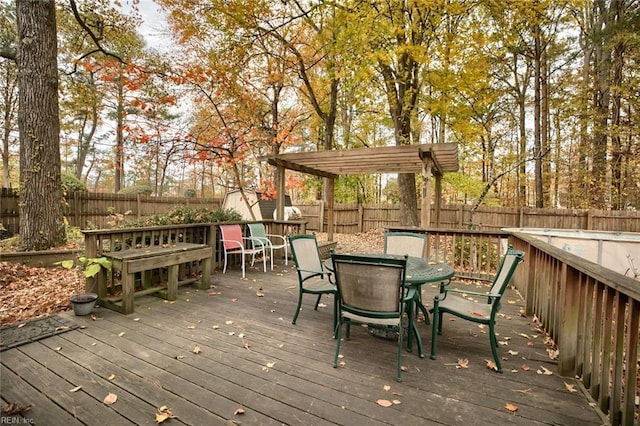 view of wooden terrace