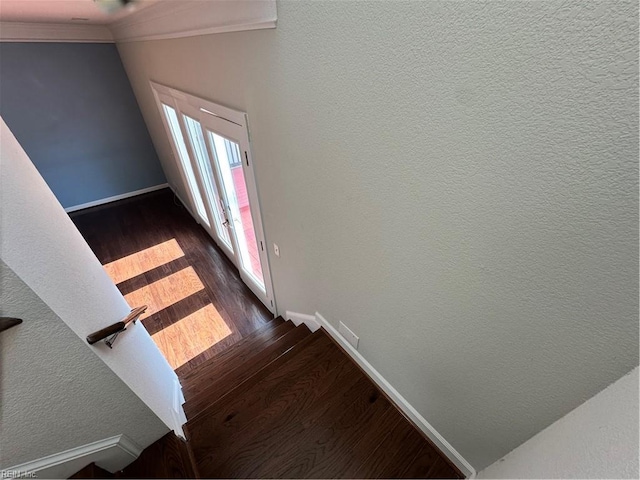 interior space featuring dark hardwood / wood-style flooring