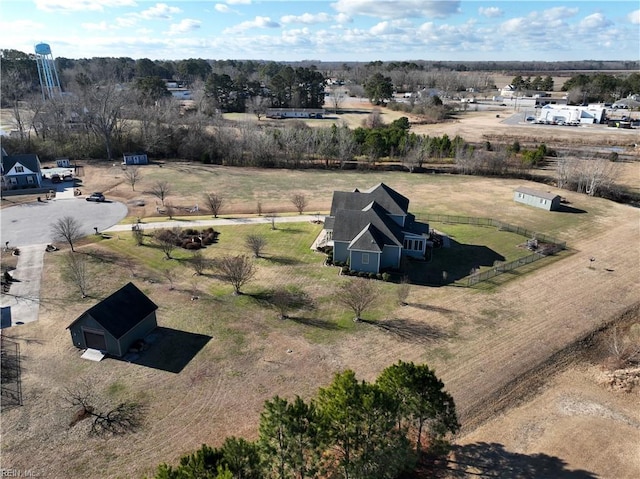 drone / aerial view featuring a rural view