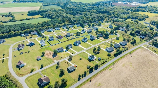 aerial view featuring a rural view