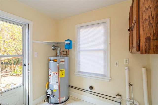 utilities featuring gas water heater