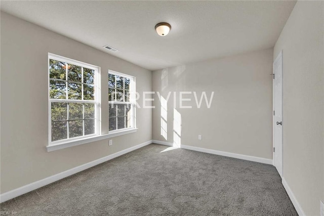 unfurnished room featuring carpet floors