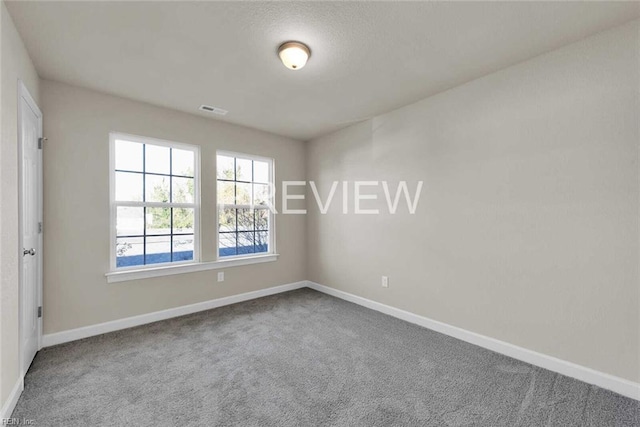 unfurnished room with carpet flooring