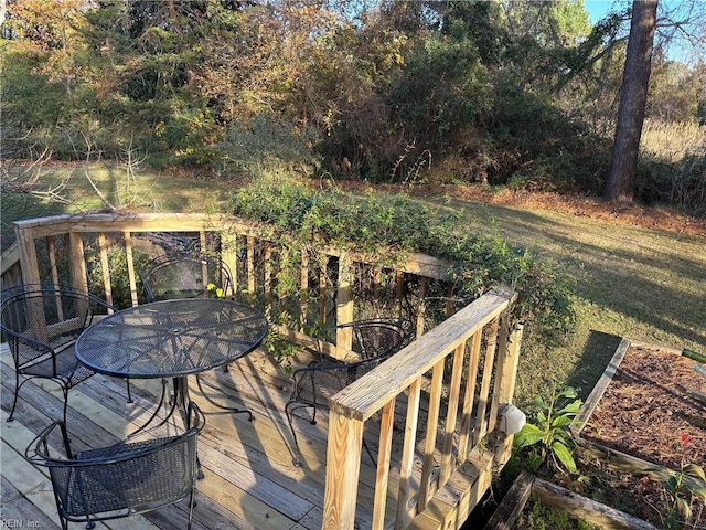 view of wooden terrace