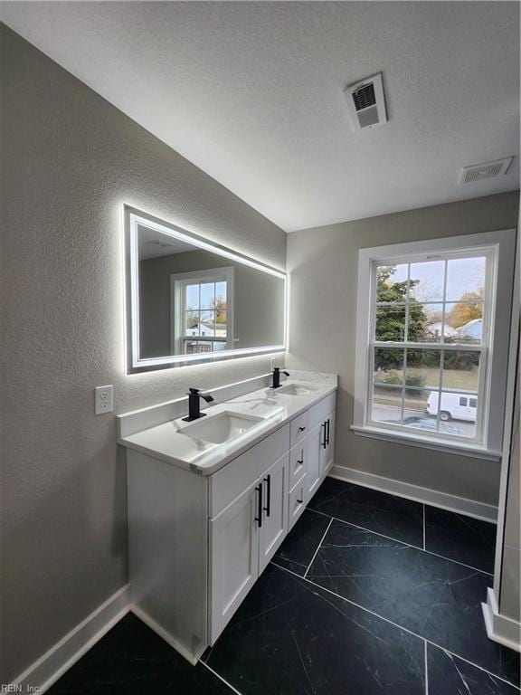 bathroom with vanity