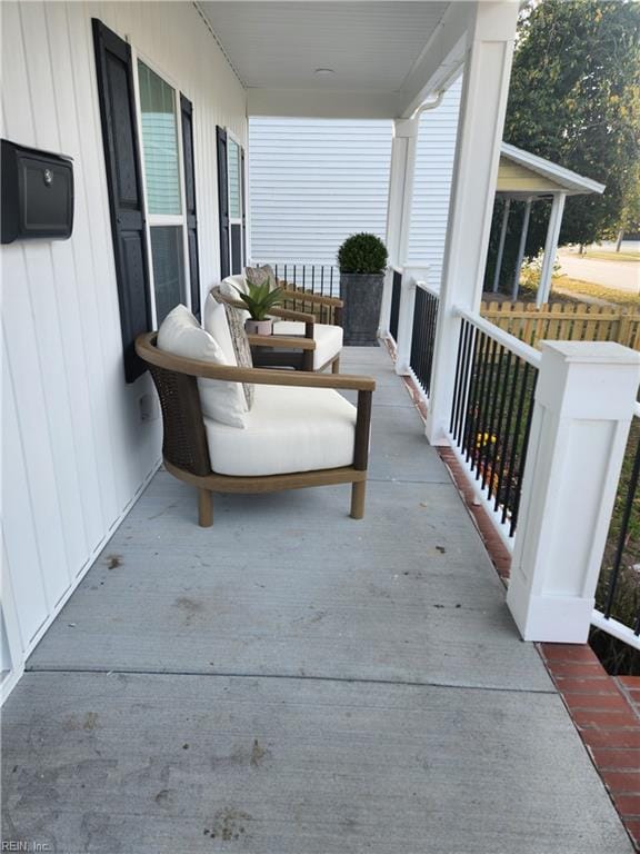 balcony with covered porch