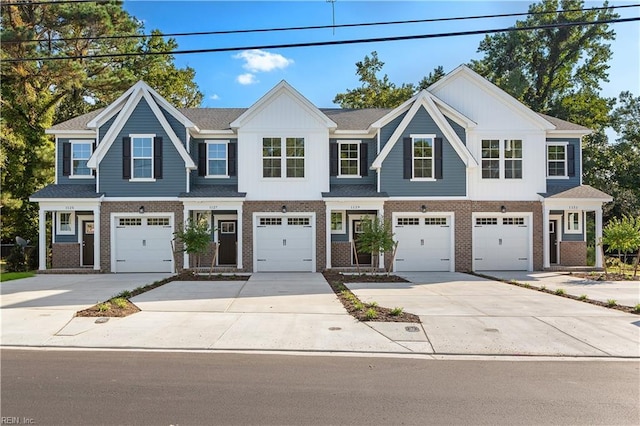 view of property with a garage