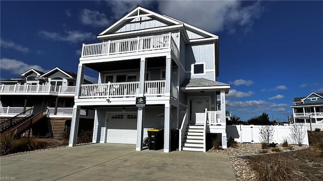 beach home with a garage