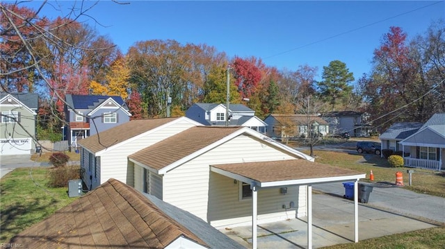 view of front of property with central AC unit