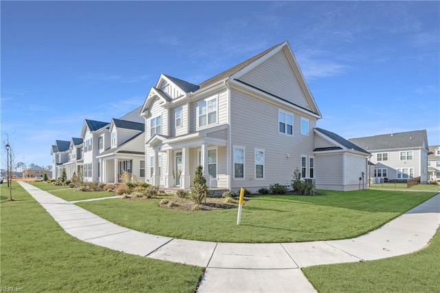 view of home's exterior featuring a lawn