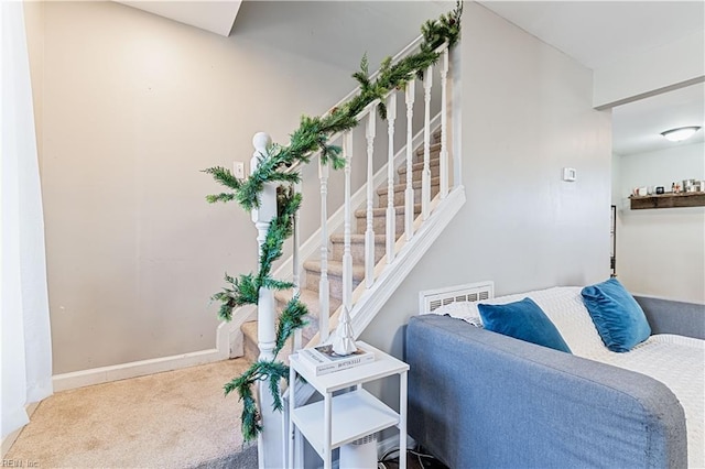 living room featuring carpet floors