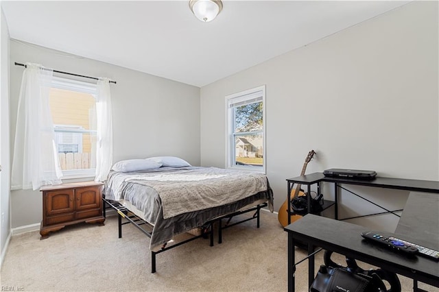 view of carpeted bedroom