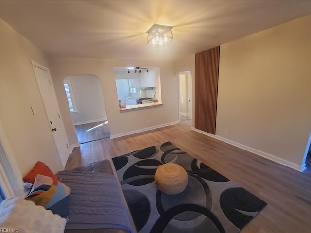 kitchen featuring white cabinetry and light wood-type flooring