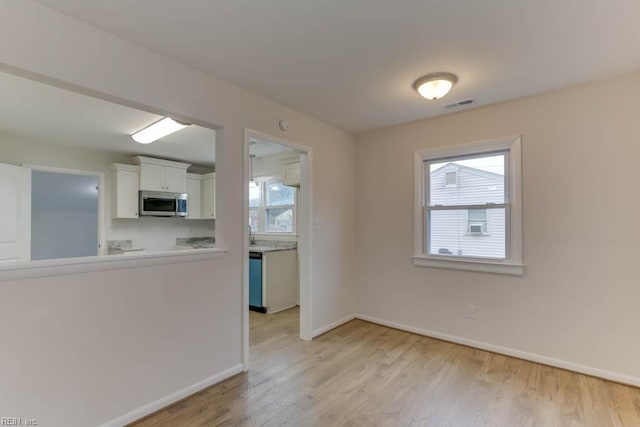 interior space featuring light hardwood / wood-style floors