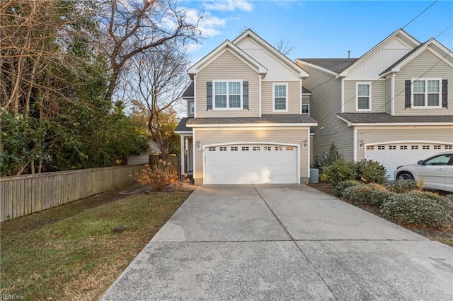 view of front of house featuring a garage