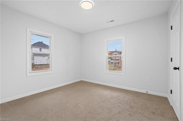 view of carpeted empty room