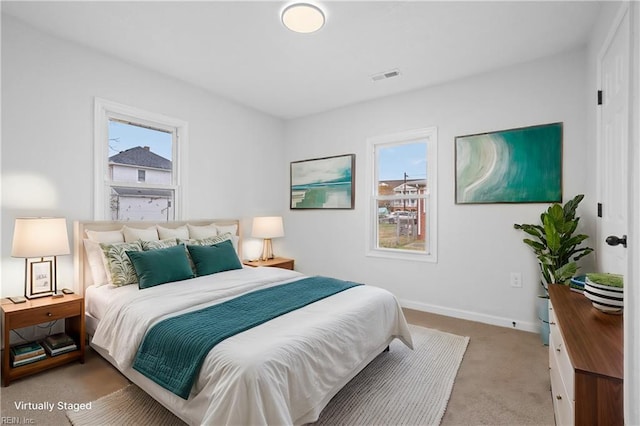 view of carpeted bedroom