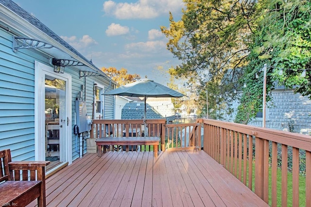 view of wooden terrace