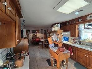 kitchen with tile patterned floors